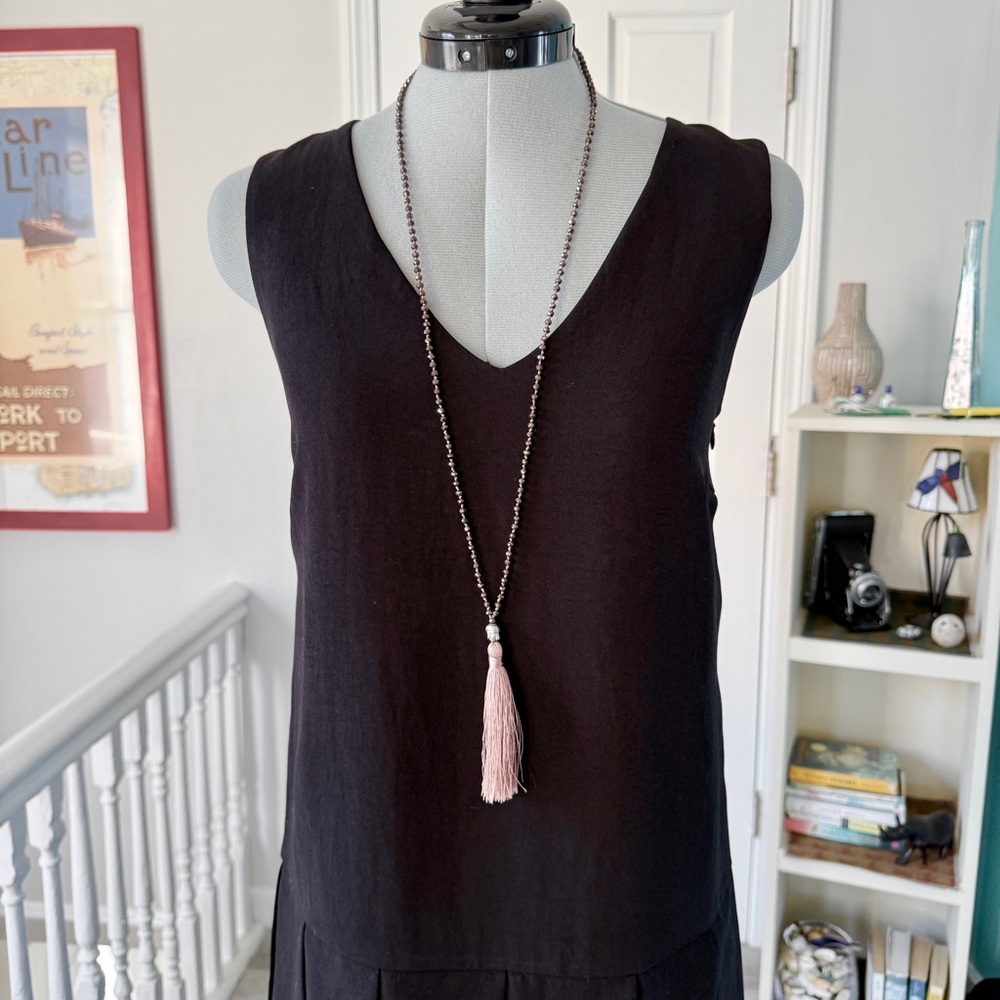 Boho Buddha Necklace-Brown/Pink